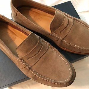 Sperry gold a/o penny caramel loafers shoes - size 10.5
